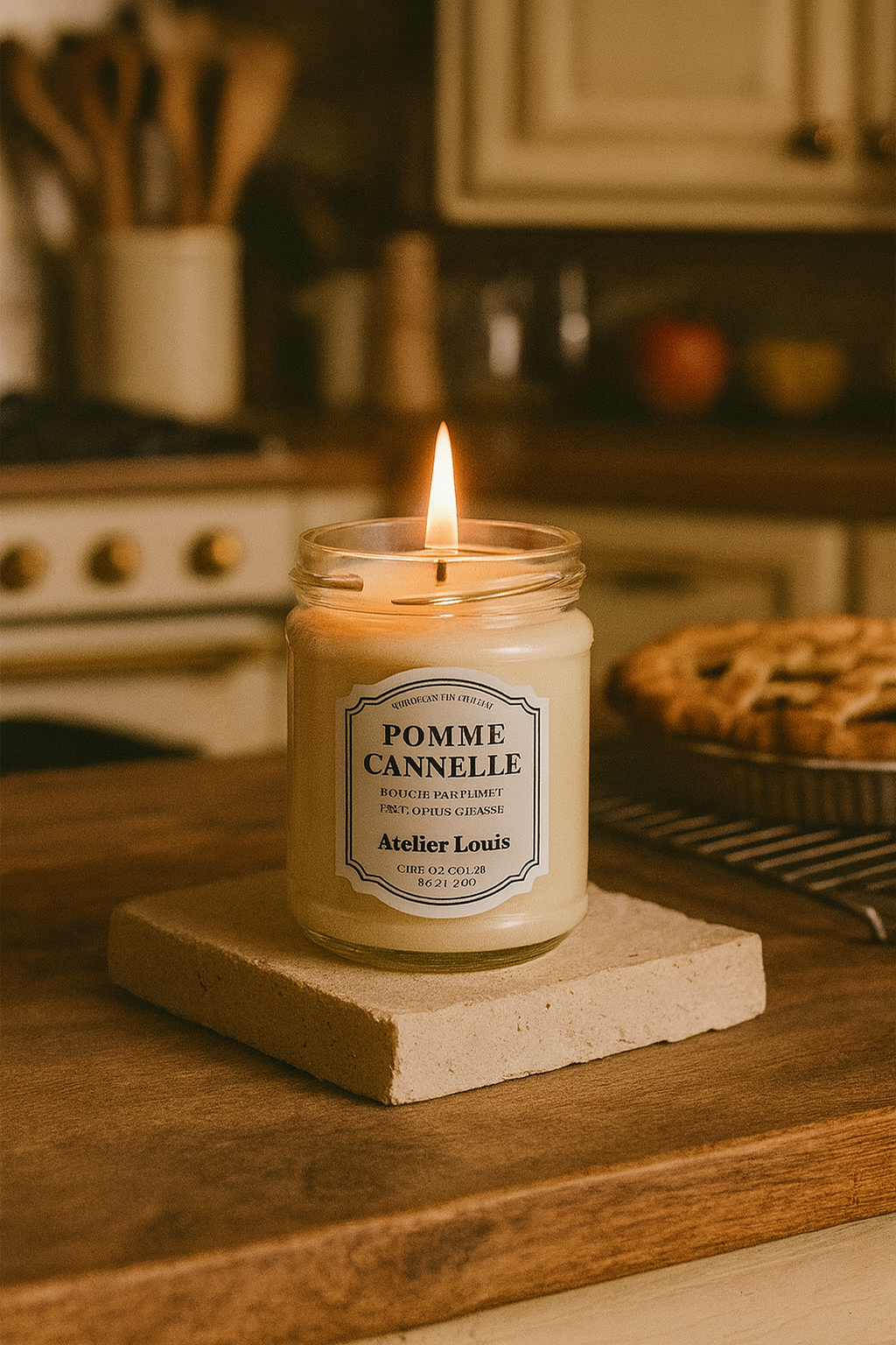 Bougie naturelle Pomme cannelle