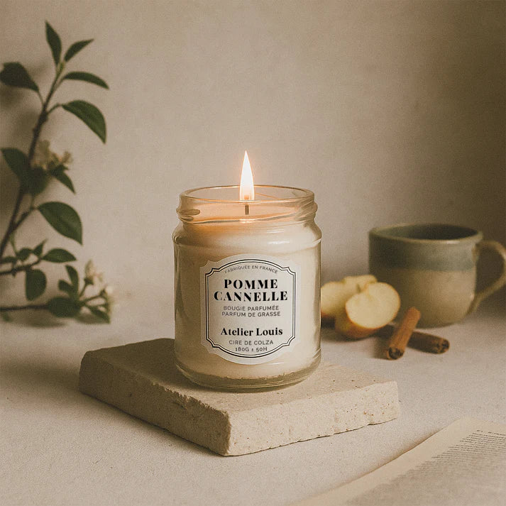 Bougie naturelle Pomme cannelle